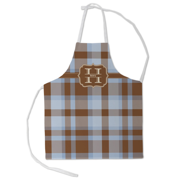 Custom Two Color Plaid Kid's Apron - Small (Personalized)