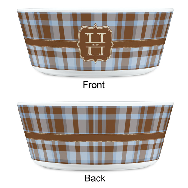 Two Color Plaid Kids Bowls - APPROVAL