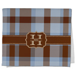 Two Color Plaid Kitchen Towel - Poly Cotton w/ Name and Initial