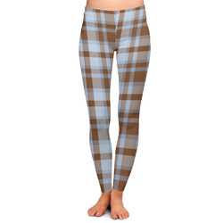 Two Color Plaid Ladies Leggings - Extra Small