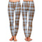 Two Color Plaid Ladies Leggings - Front and Back