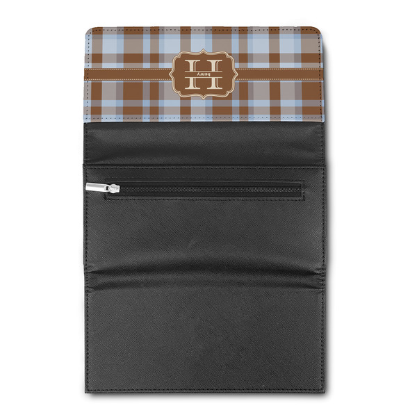 Two Color Plaid Ladies Wallet (Open)