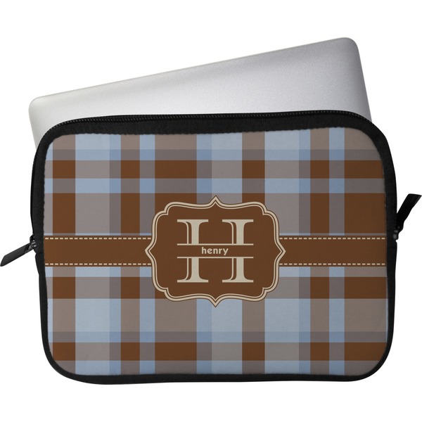 Custom Two Color Plaid Laptop Sleeve / Case - 15" (Personalized)