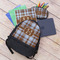 Two Color Plaid Large Backpack - Black - With Stuff