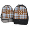 Two Color Plaid Large Backpacks - Both