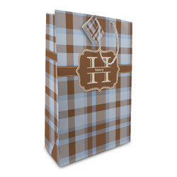 Two Color Plaid Large Gift Bag (Personalized)