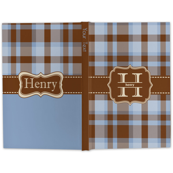 Two Color Plaid Large Hard Cover Journal - Apvl