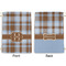 Two Color Plaid Large Laundry Bag - Front & Back View