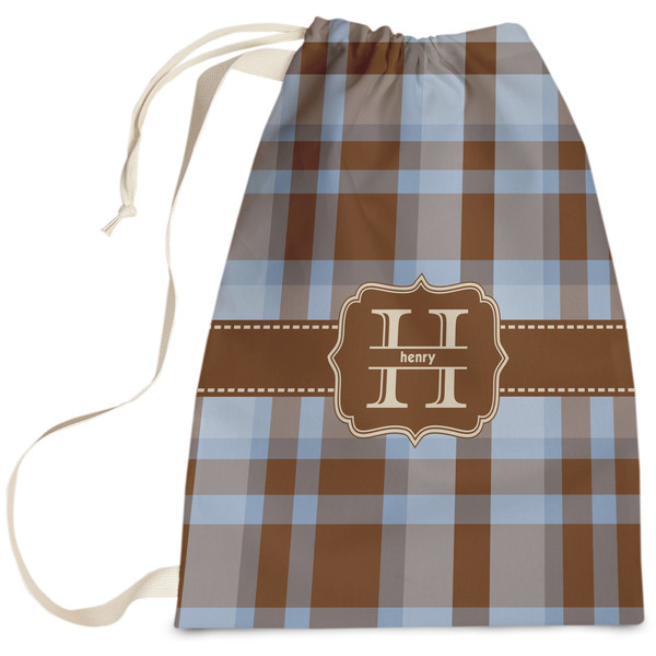 Custom Two Color Plaid Laundry Bag - Large (Personalized)