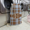 Two Color Plaid Large Laundry Bag - In Context