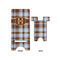 Two Color Plaid Large Phone Stand - Front & Back