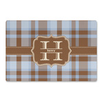 Two Color Plaid Large Rectangle Car Magnet (Personalized)