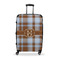 Two Color Plaid Large Travel Bag - With Handle