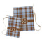 Two Color Plaid Laundry Bag - Both Bags