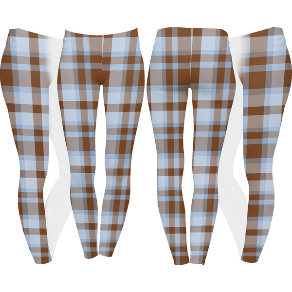 Two Color Plaid Leggings Turn Around - Apvl