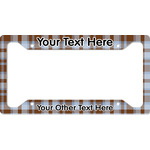 Two Color Plaid License Plate Frame - Style A (Personalized)