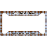 Two Color Plaid License Plate Frame (Personalized)