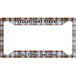 Two Color Plaid License Plate Frame (Personalized)