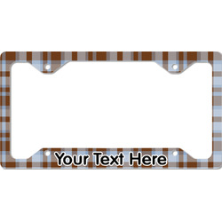 Two Color Plaid License Plate Frame - Style C (Personalized)