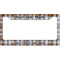 Two Color Plaid License Plate Frame Wide