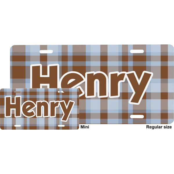 Two Color Plaid License Plate (Sizes)