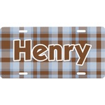 Two Color Plaid Front License Plate (Personalized)