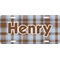 Two Color Plaid Front License Plate (Personalized)