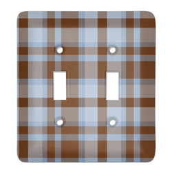 Two Color Plaid Light Switch Cover (2 Toggle Plate)