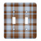 Two Color Plaid Light Switch Cover (2 Toggle Plate)
