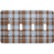 Two Color Plaid Light Switch Cover (4 Toggle Plate)