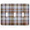 Two Color Plaid Light Switch Covers (3 Toggle Plate)