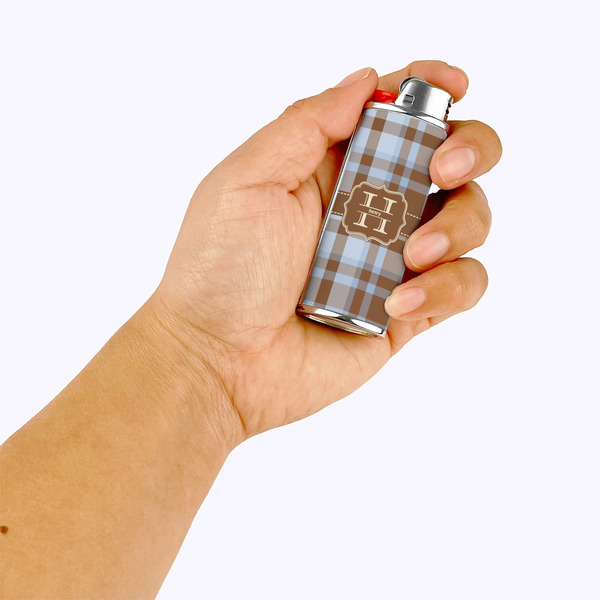 Two Color Plaid Lighter Case - LIFESTYLE