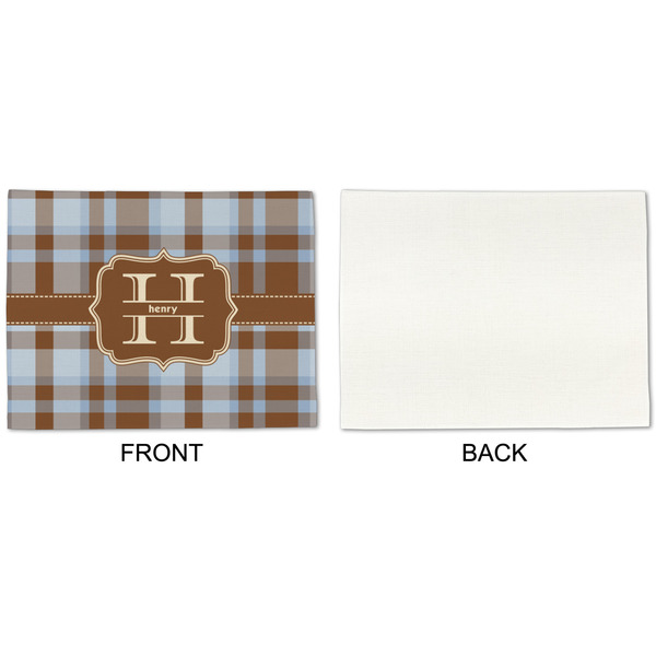 Two Color Plaid Linen Placemat - APPROVAL Single (single sided)