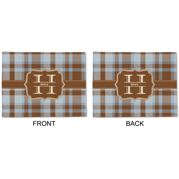 Two Color Plaid Linen Placemat - APPROVAL (double sided)