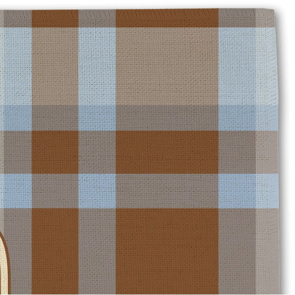 Two Color Plaid Linen Placemat - DETAIL
