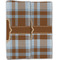 Two Color Plaid Linen Placemat - Folded Half (double sided)
