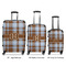 Two Color Plaid Luggage Bags all sizes - With Handle