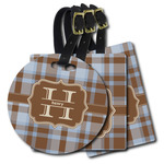 Two Color Plaid Plastic Luggage Tag (Personalized)