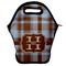 Two Color Plaid Lunch Bag - Front