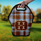 Two Color Plaid Lunch Bag - Hand