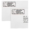 Two Color Plaid Mailing Labels - Double Stack Close Up