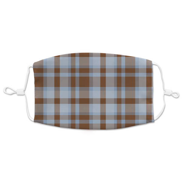 Custom Two Color Plaid Adult Cloth Face Mask - XLarge