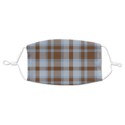 Two Color Plaid Adult Cloth Face Mask - Standard