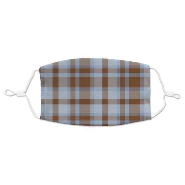 Custom Two Color Plaid Adult Cloth Face Mask - Standard