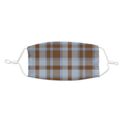 Two Color Plaid Kid's Cloth Face Mask - Standard