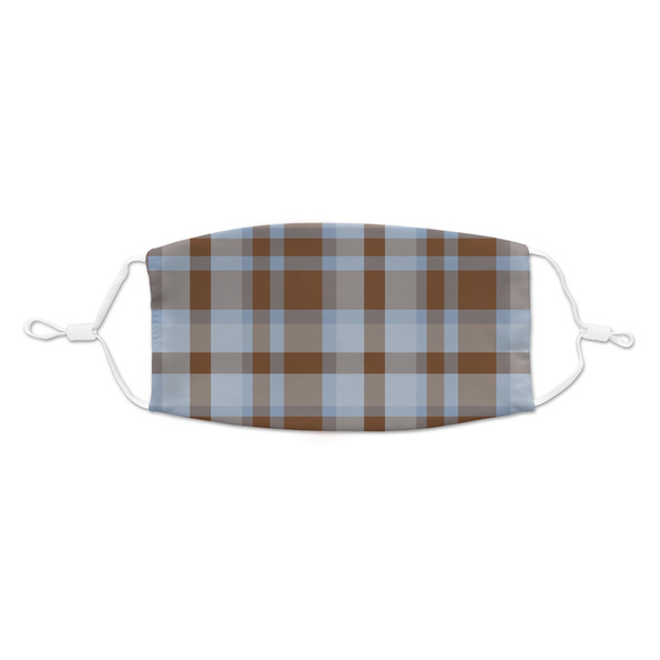 Custom Two Color Plaid Kid's Cloth Face Mask
