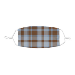 Two Color Plaid Kid's Cloth Face Mask - XSmall
