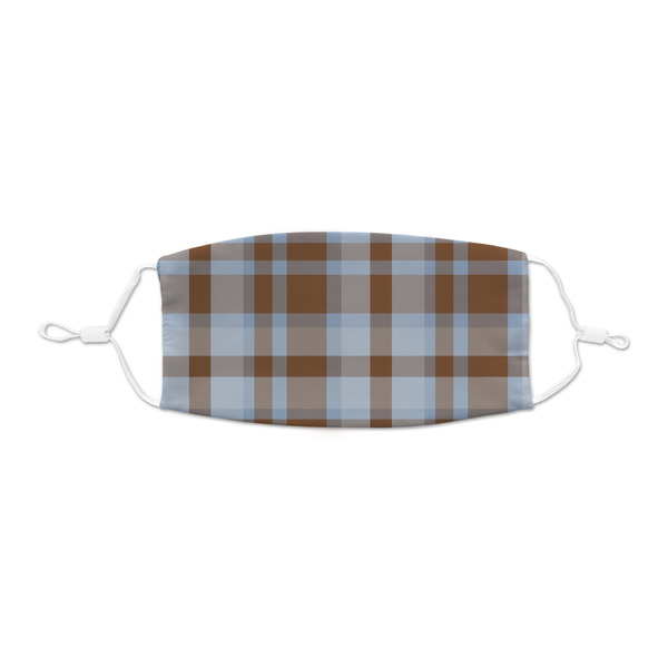Custom Two Color Plaid Kid's Cloth Face Mask - XSmall