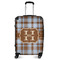 Two Color Plaid Medium Travel Bag - With Handle