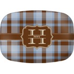 Two Color Plaid Melamine Platter (Personalized)